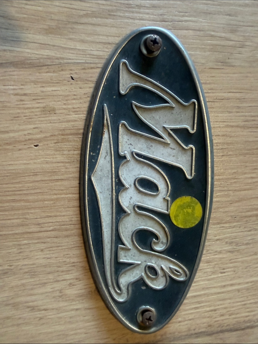 Vintage Original Mack Truck Radiator Emblem 7 x 3 Badge Metal